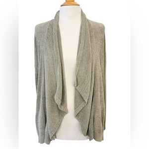 Barefoot Dreams CozyChic Ultra Lite Shawl Pointelle Cardi Green Size L XL